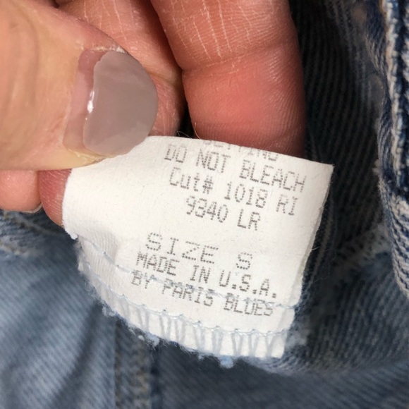 Vintage Paris Blues Patchwork Denim Jean Vest S - Picture 8 of 11